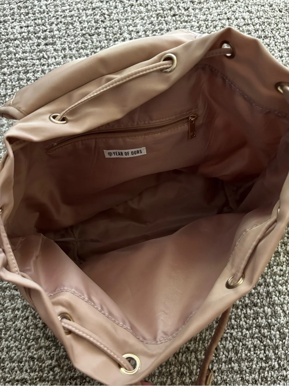 Year of Ours Taupe Tote-Style Backpack